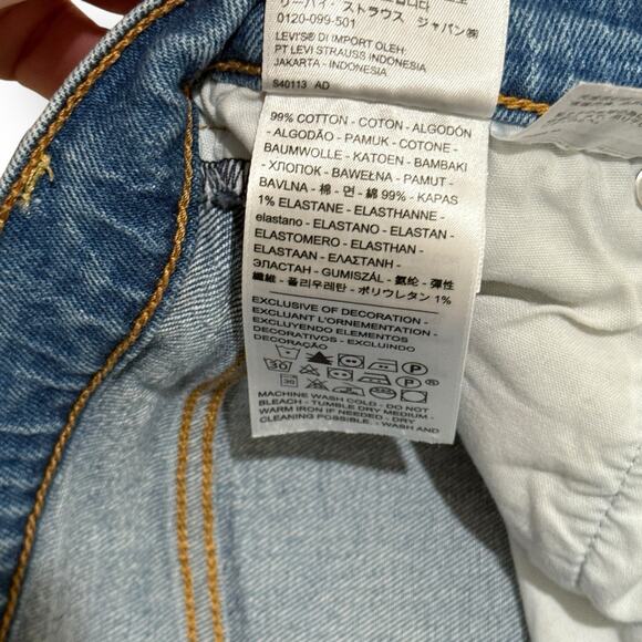 Levi's Premium Jeans Womens 29 x 27 Ribcage Straight Ankle Button Fly Distressed - Picture 5 of 11